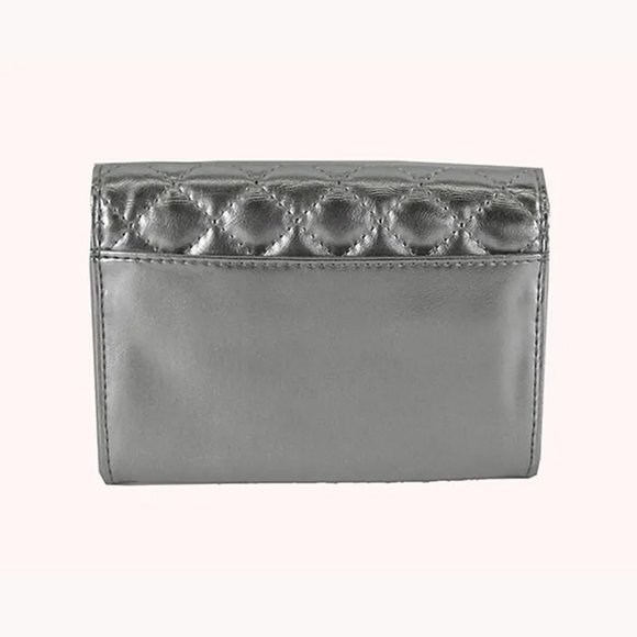GUESS DELANEY Mini Grey Faux Leather Wallet - Picture 2 of 3